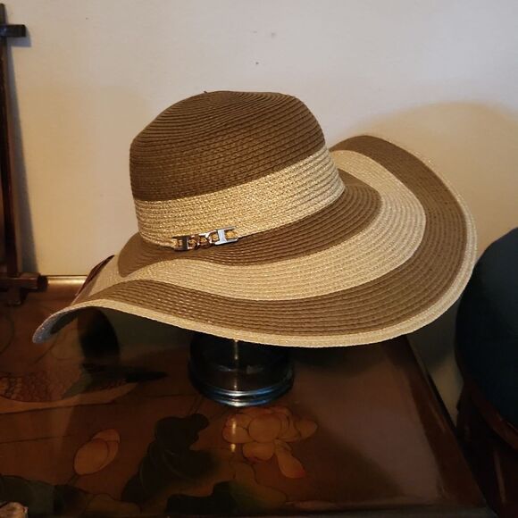 Scala Big Brim Braid Sun Hat NWT - Picture 1 of 9